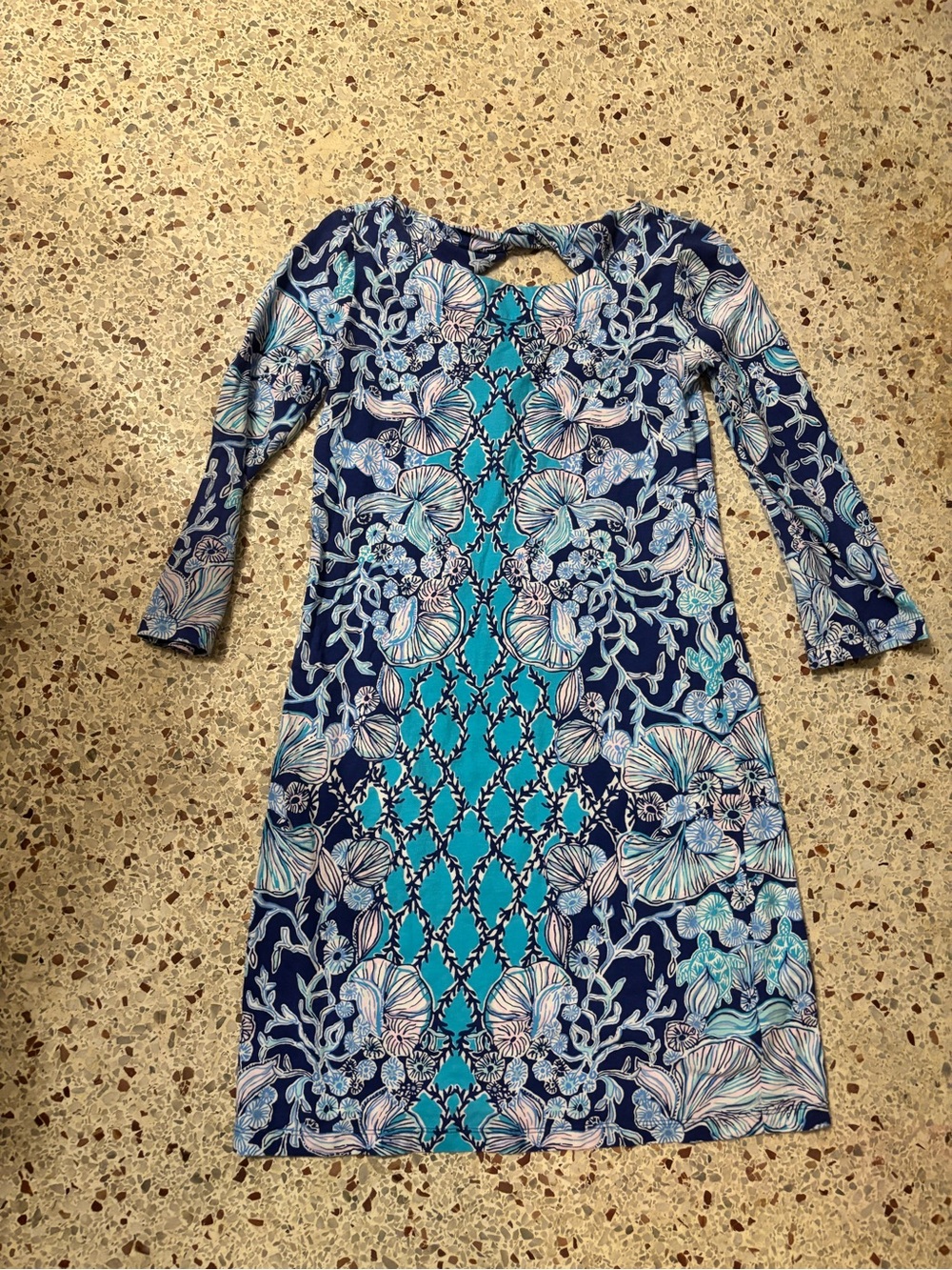 Lilly Pulitzer Bay Dress styled  pattern titled "Lapis Lazuli XXS